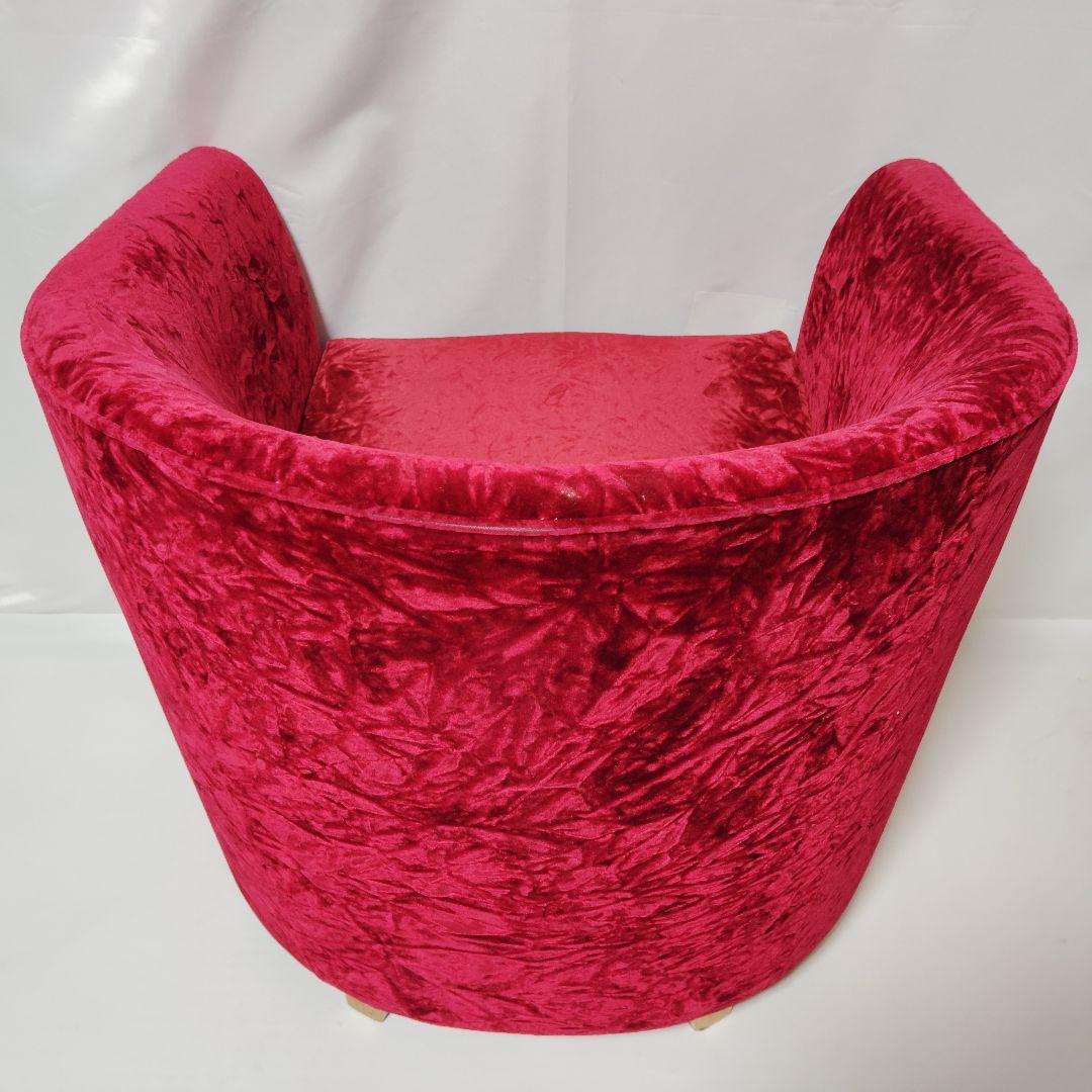 ADAL ベロア チェア ソファー １人用 レッド