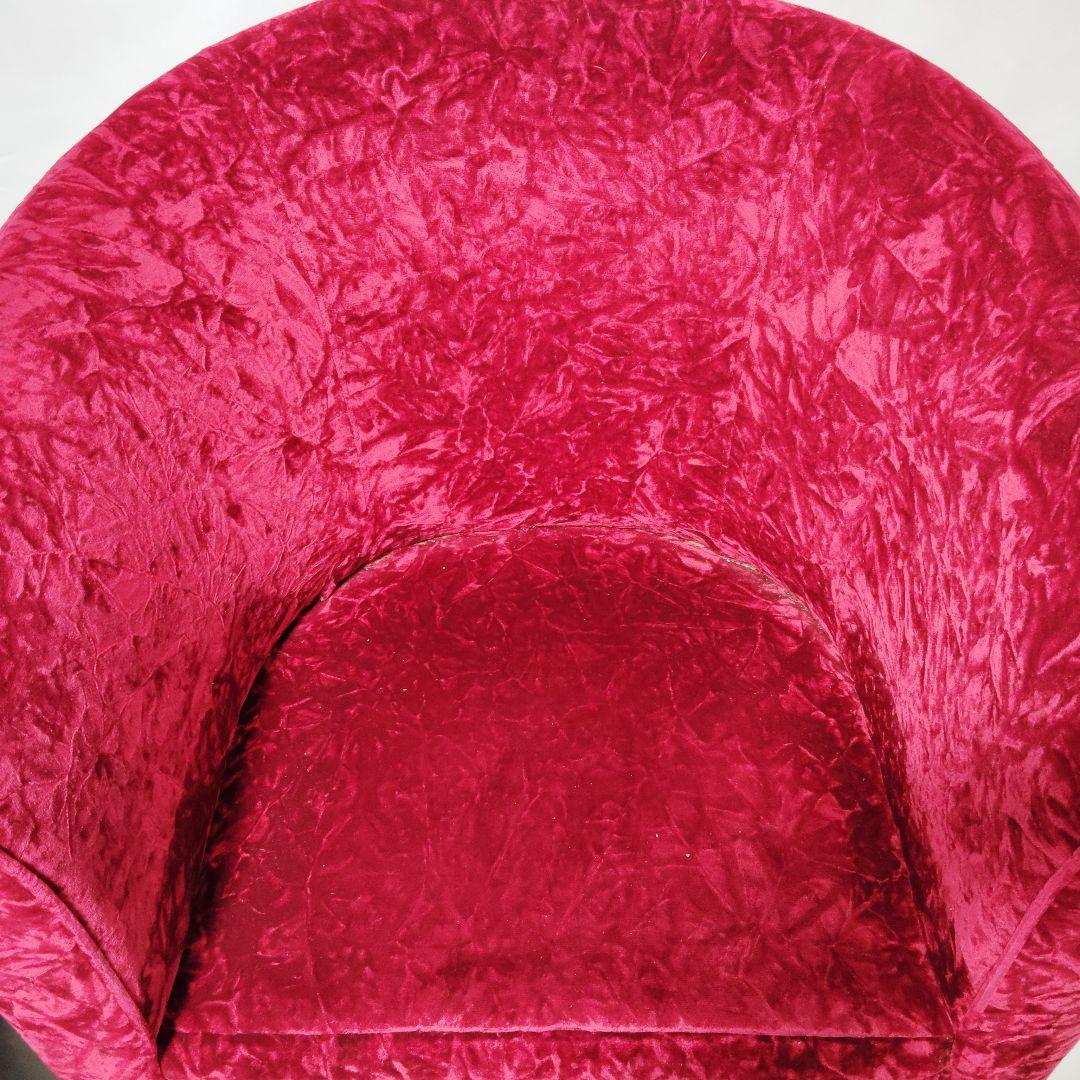 ADAL ベロア チェア ソファー １人用 レッド