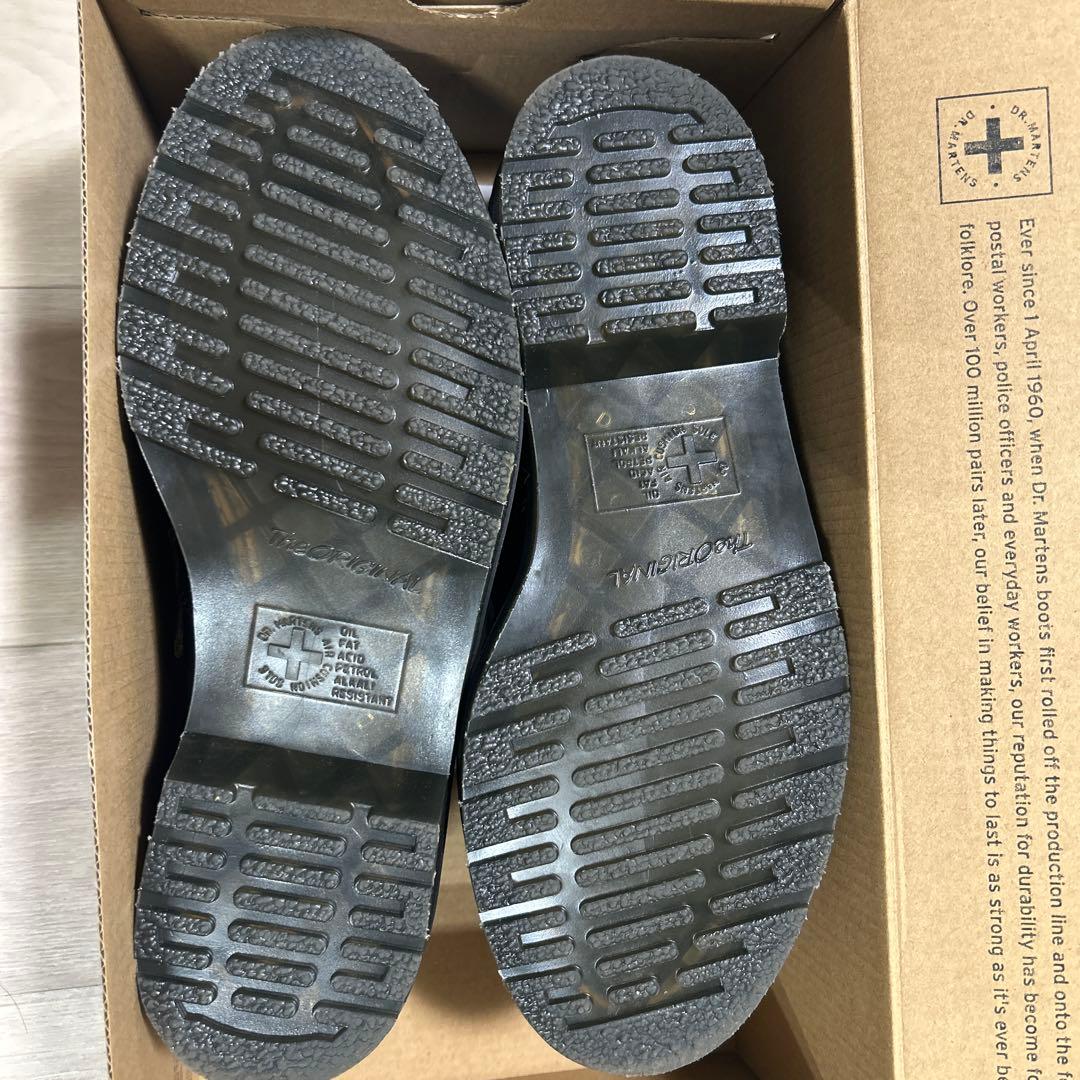 ドクターマーチンADRIAN ブラック+ダムスイエロー ローファー UK6