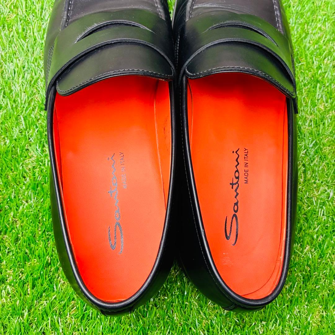 【極美品】Santoni ローファー レザー 本革 厚底 革靴 7(26)