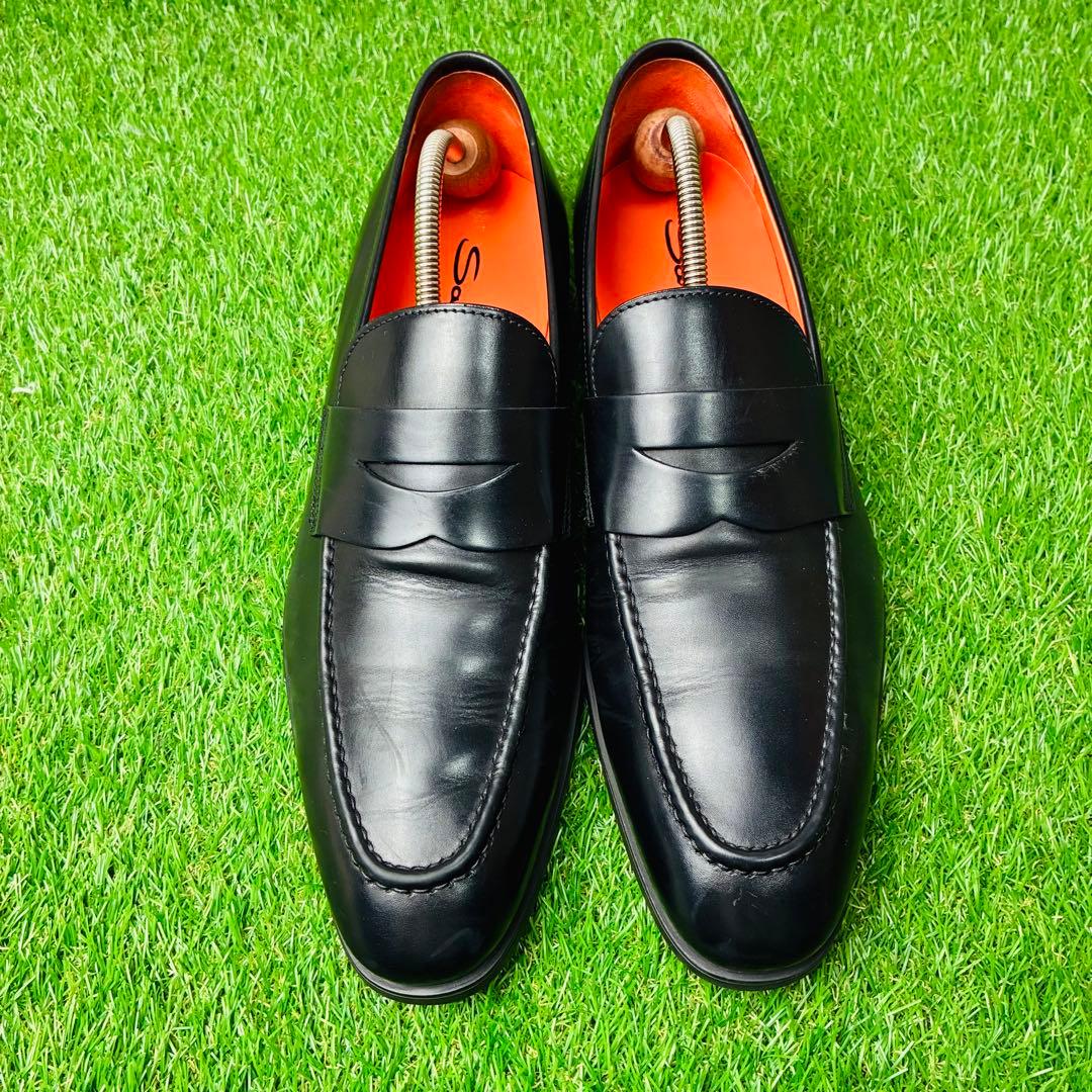 【極美品】Santoni ローファー レザー 本革 厚底 革靴 7(26)