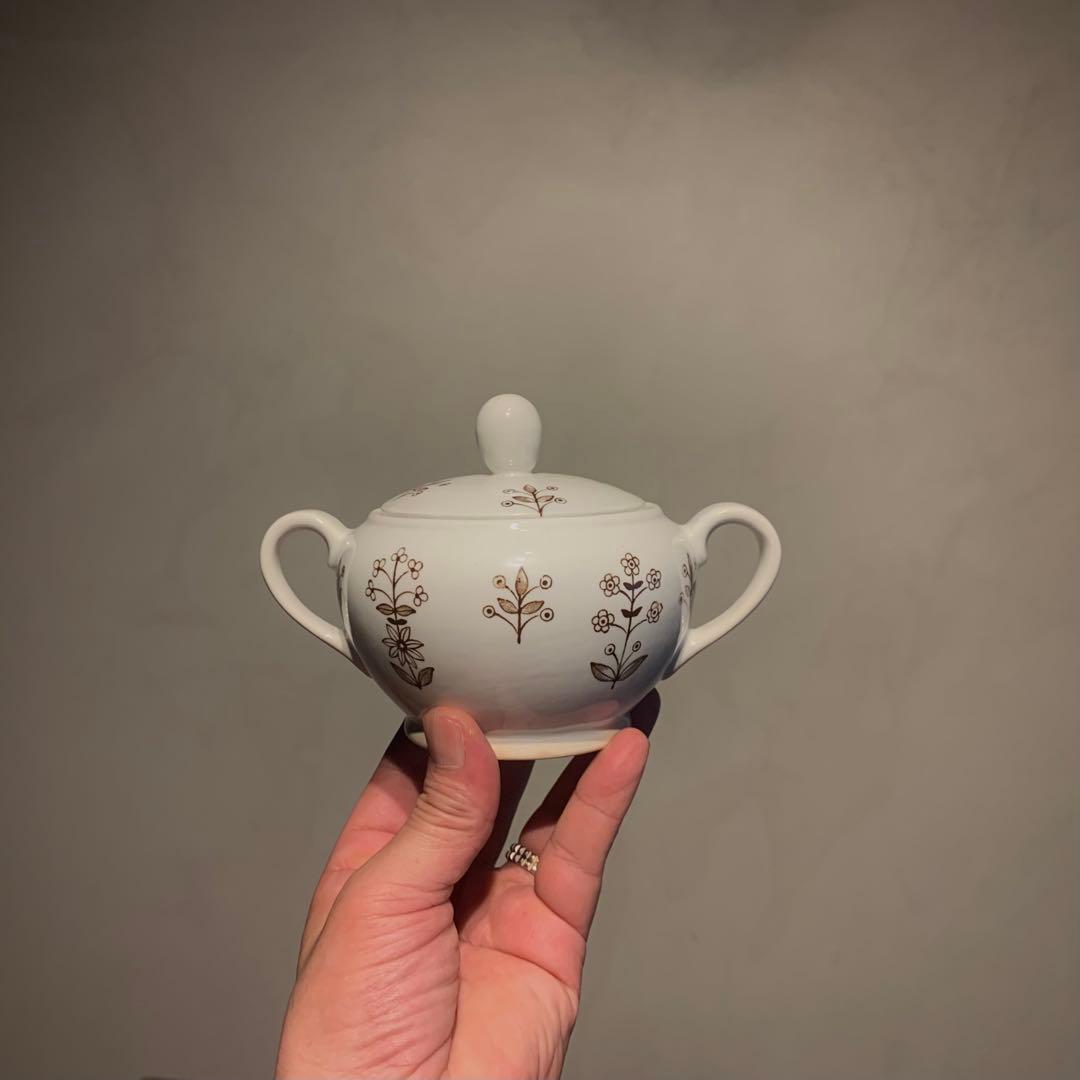 アラビア タペストリー シュガーポット 北欧 アンティーク 古道具 ブロカント