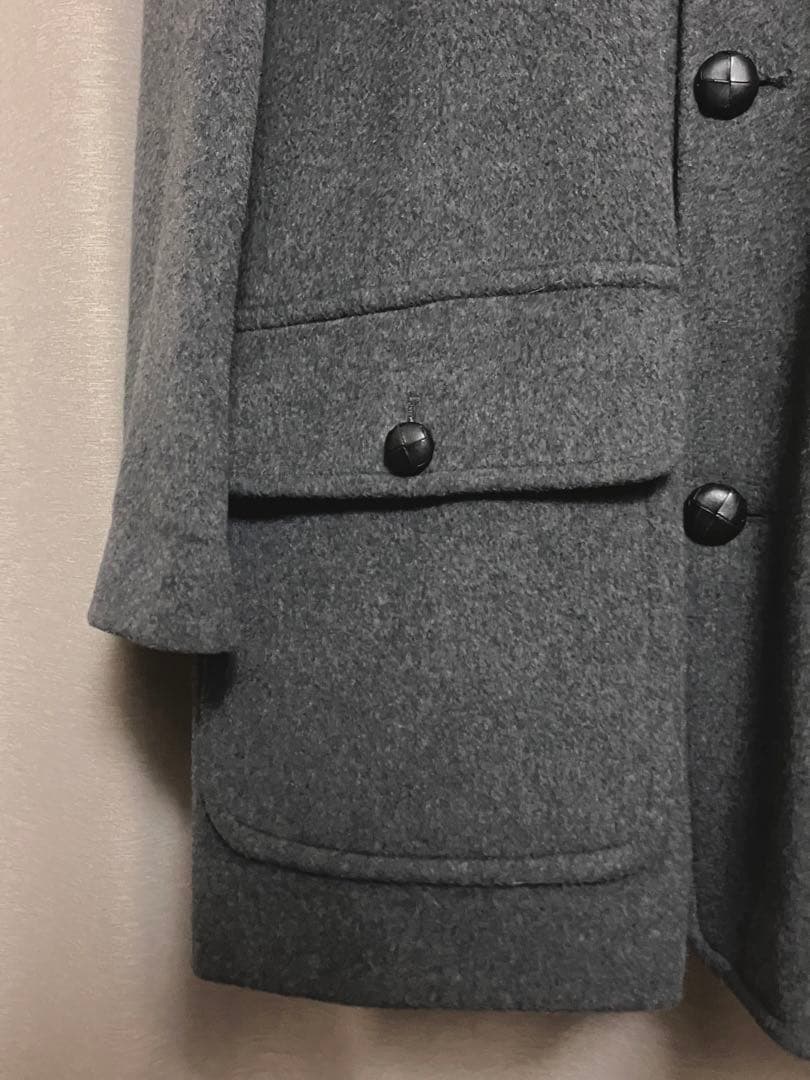 水*り様 BROOKS BROTHERS／グレー／ウールコート／英国製／US42