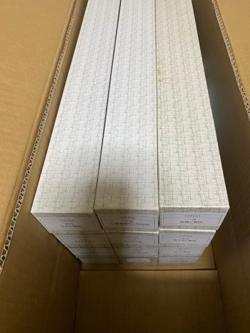 希少！酒井抱一「十二か月花鳥図」 複製掛軸コレクション 特選掛軸箪笥