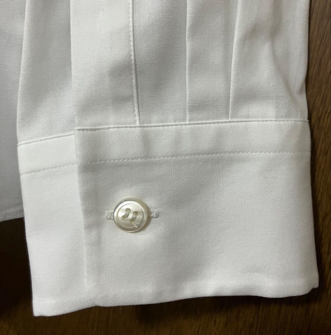 tao トリココムデギャルソン　定番　丸襟長袖シャツ　ホワイト　Mサイズ