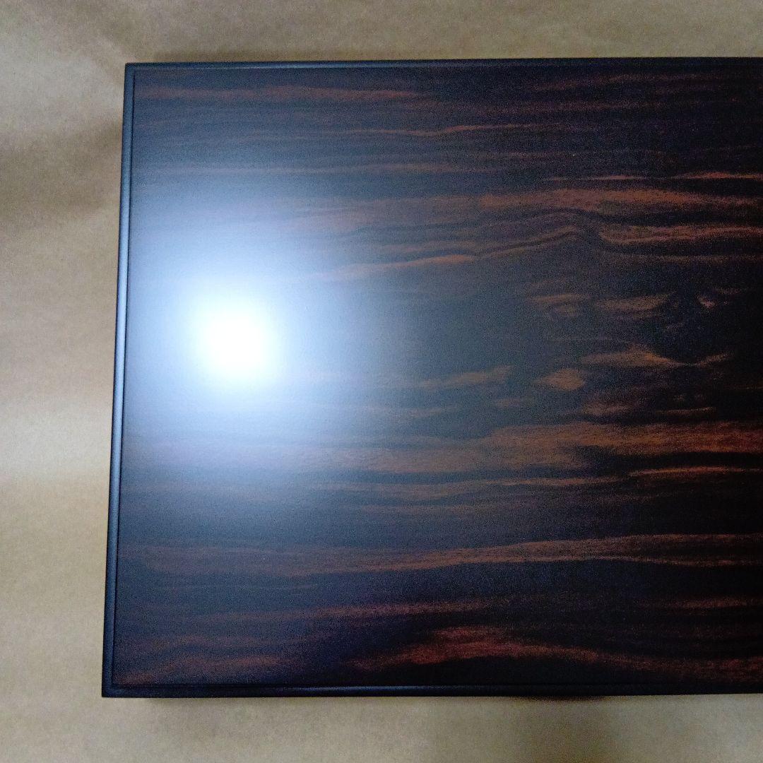 茶道具　黒丹唐木花台　雲柄