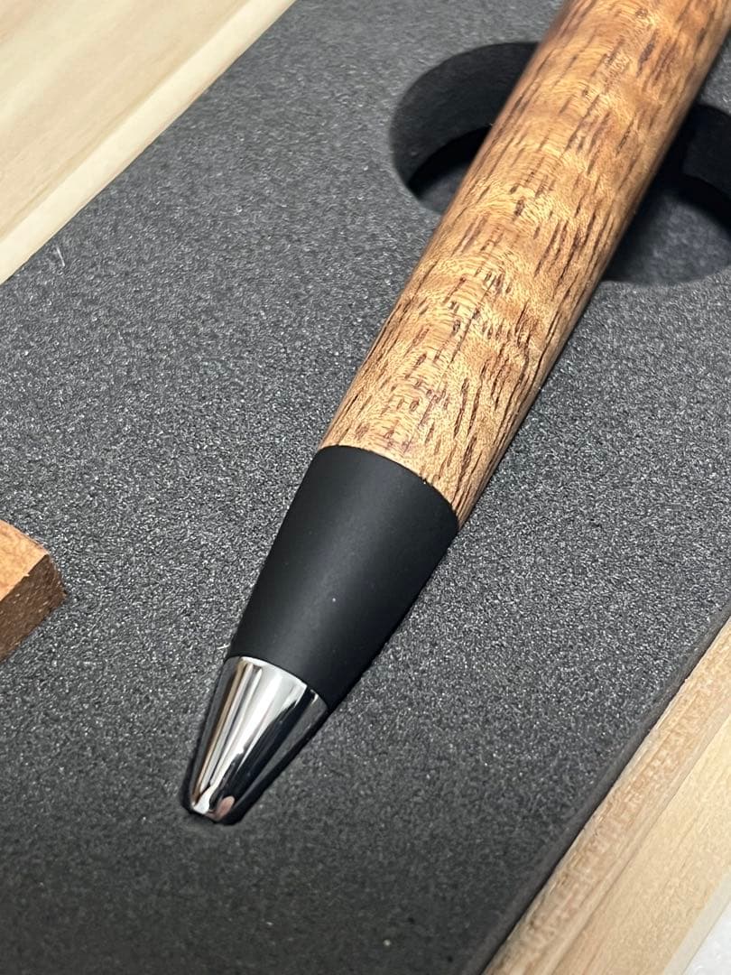 野原工芸 ハワイアンコアカーリー ボールペン　ロータリー SANZO シルバー