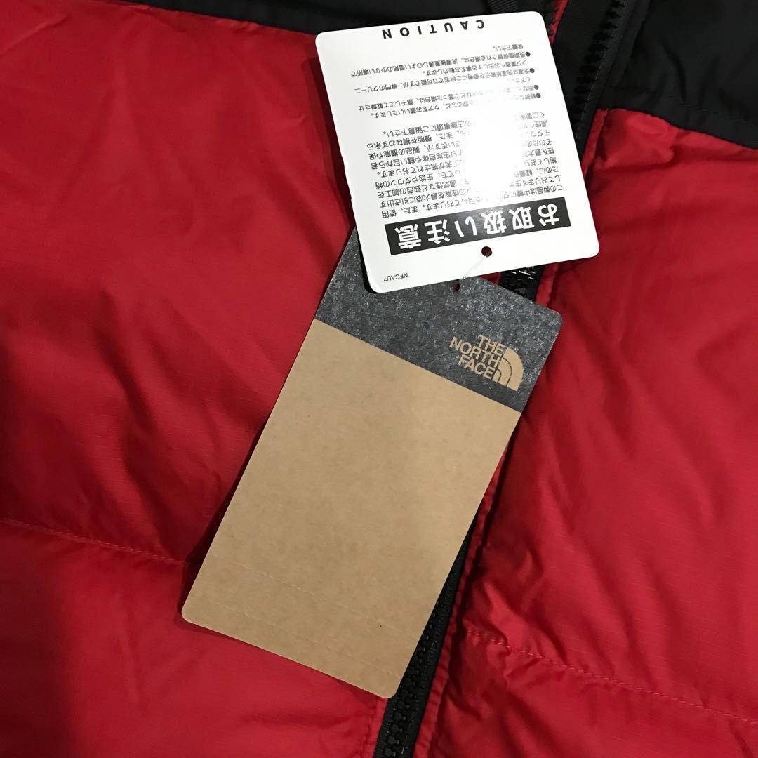 新品 THE NORTH FACE ヌプシ ダウンジャケット 赤黒 M