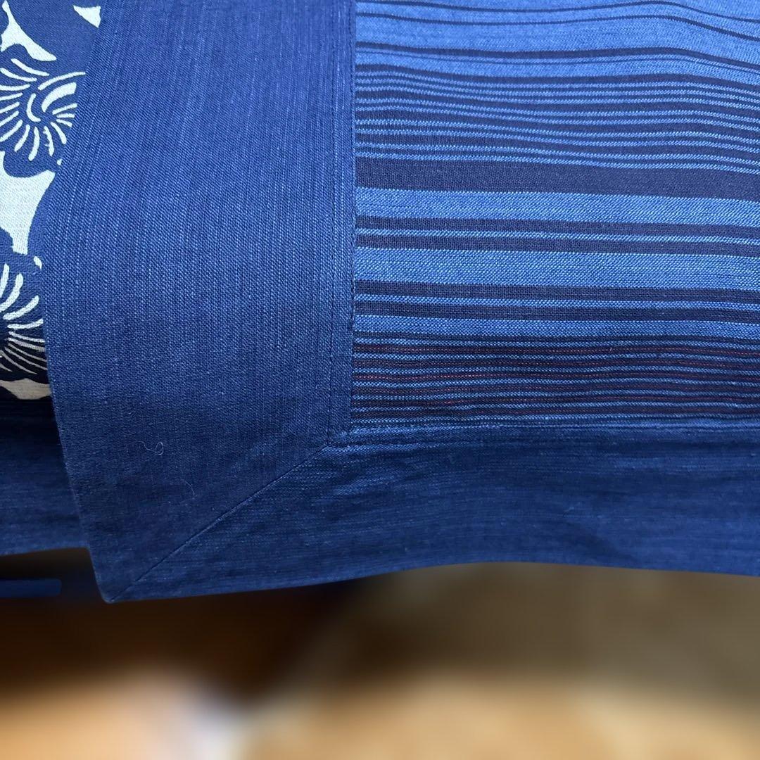 越後片貝紺仁さん　型染めリバーシブルコタツ掛けカバー