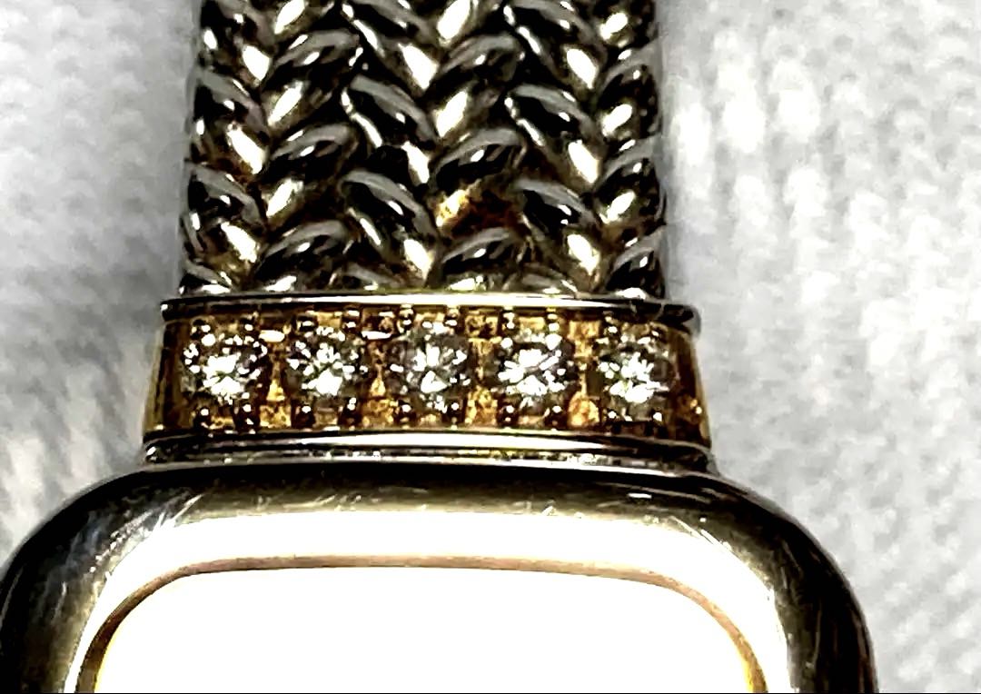 セイコー クレドール レディース腕時計18KT.SS 10Pダイヤ【稼働品】