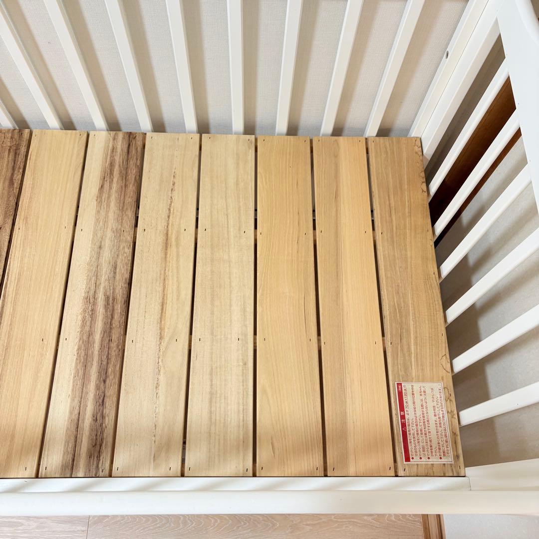 KATOJI ホワイト 木製 ベビーベッド 120×70 レギュラー