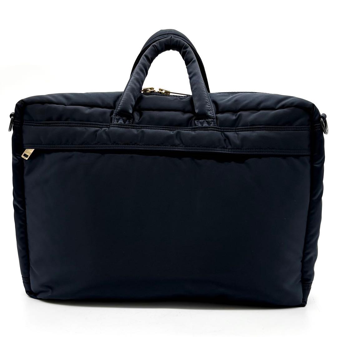 【極美品】ポーター タンカー 2way ブリーフケース ナイロン アイアンブルー