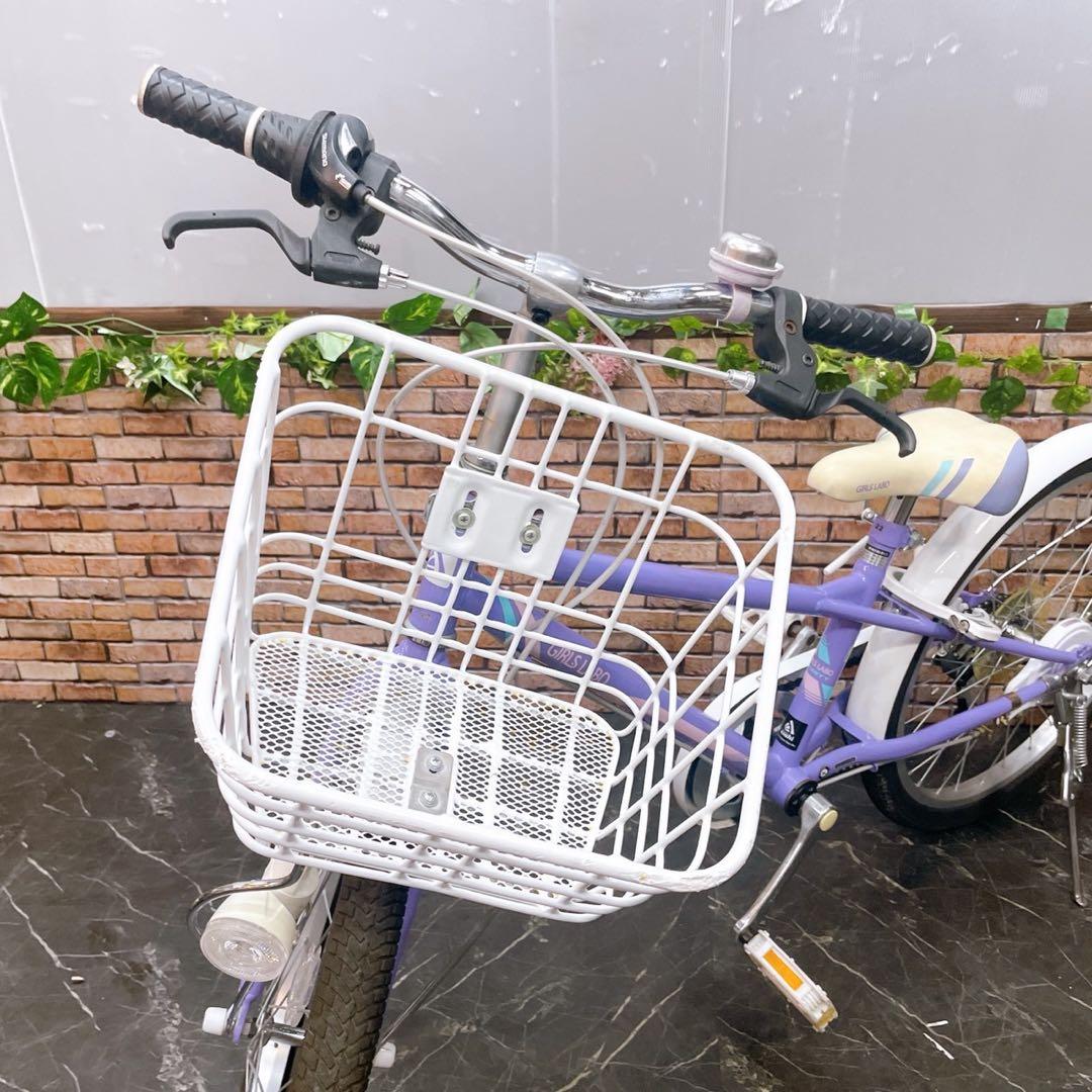 【45】子供用自転車 子供車 GIRILS LABO パープル 22インチ