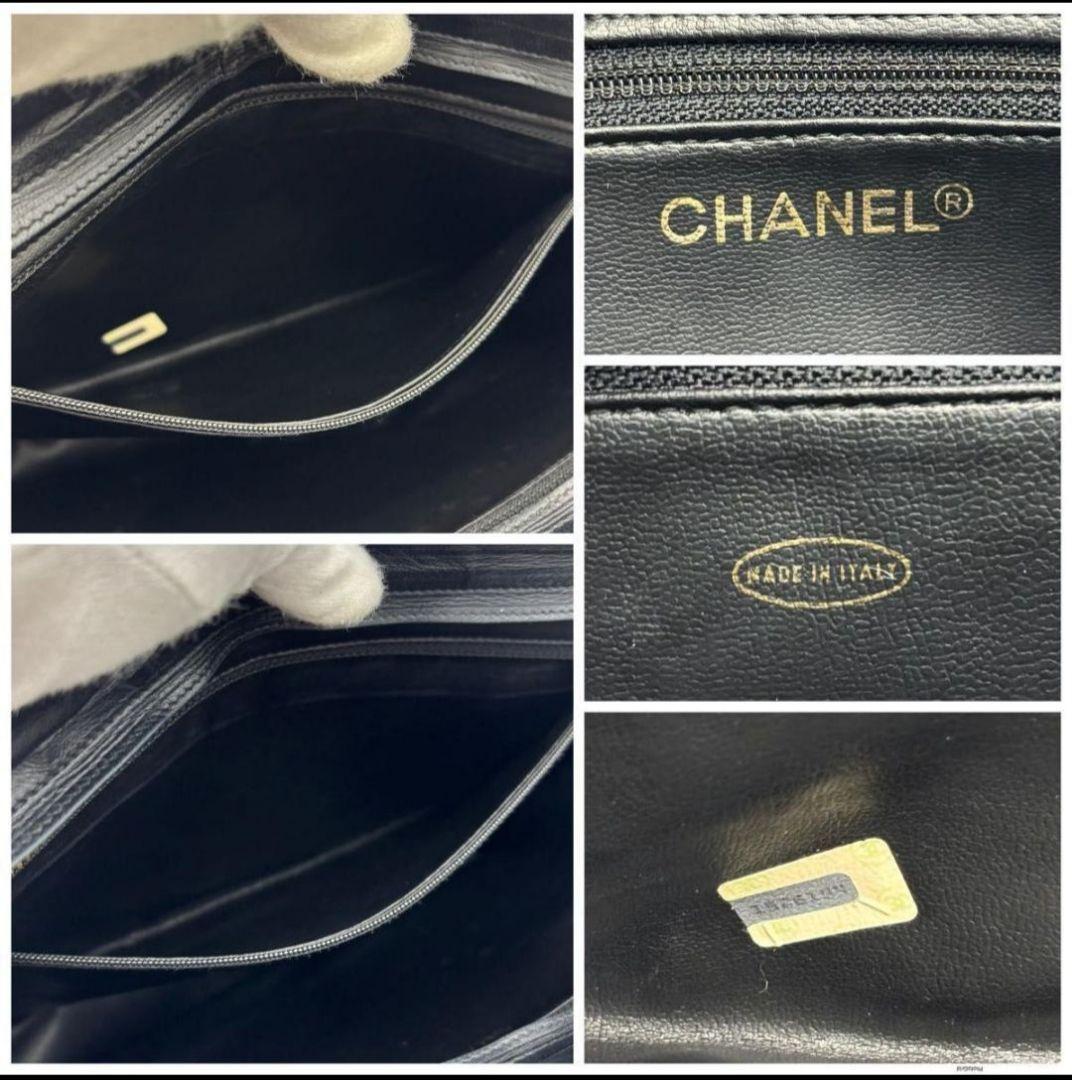 CHANEL シャネル マトラッセ ラムスキン チェーントート ココマーク 黒