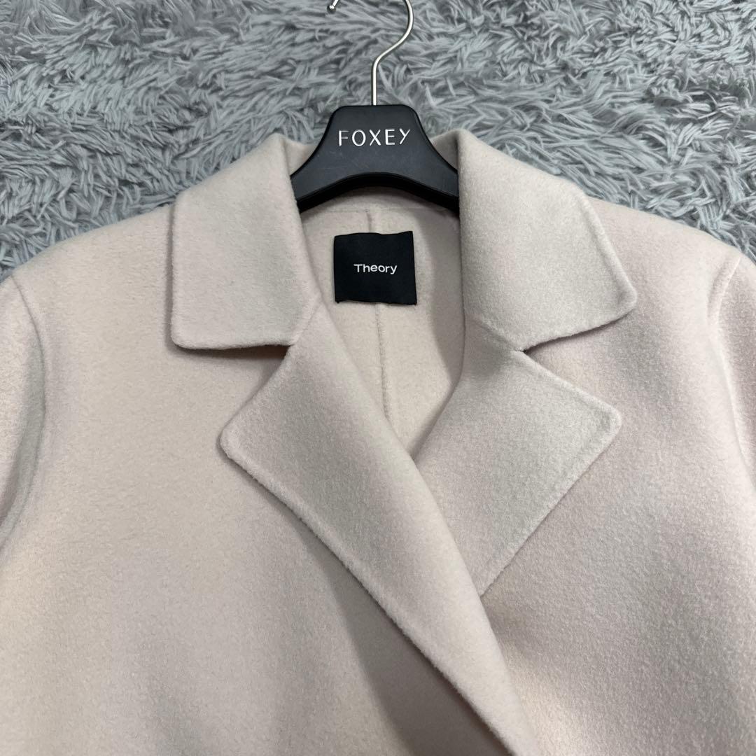 美品✨22AW セオリー カシミヤ混 LUXE NEW DIVIDE ピンク