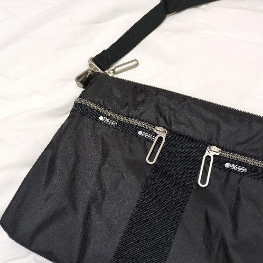 レスポートサックナイロン ブラック ショルダーバッグ 中型斜めがけ男女兼用新品