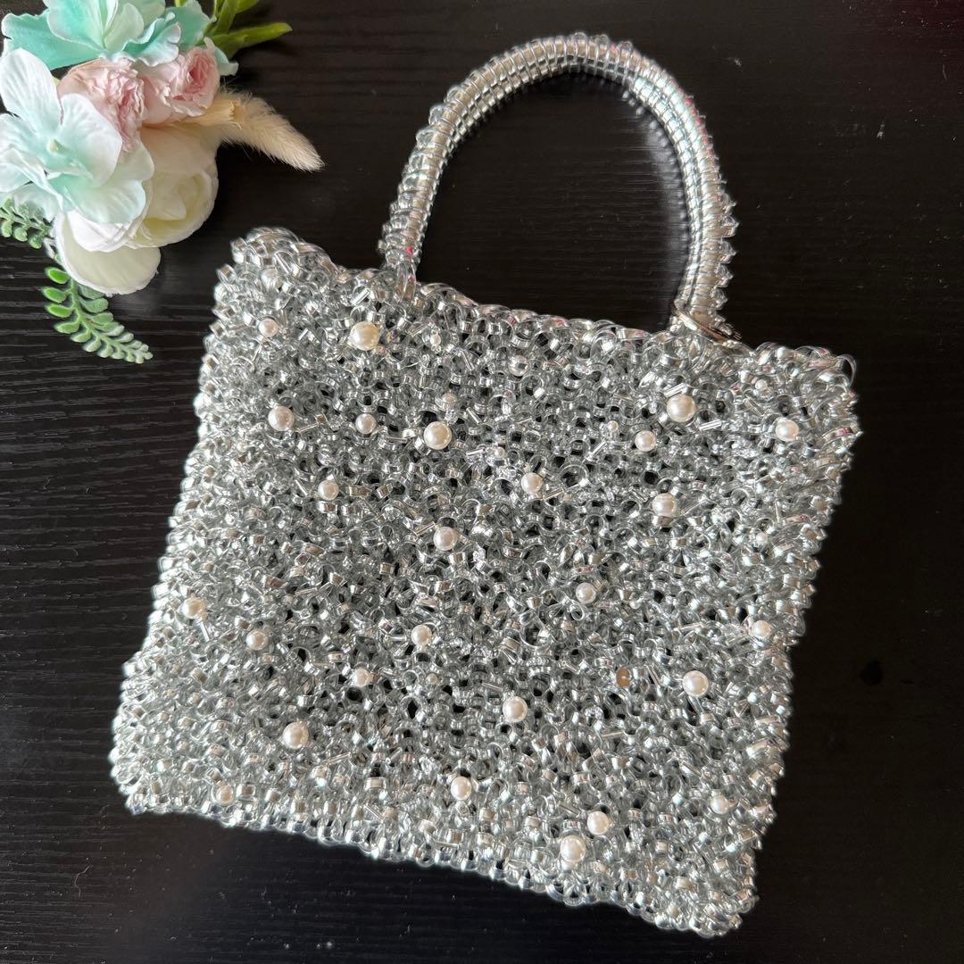 《専用商品》キラキラショルダーバッグ♪パール・ビーズ・スパンコール☆ハンドメイド