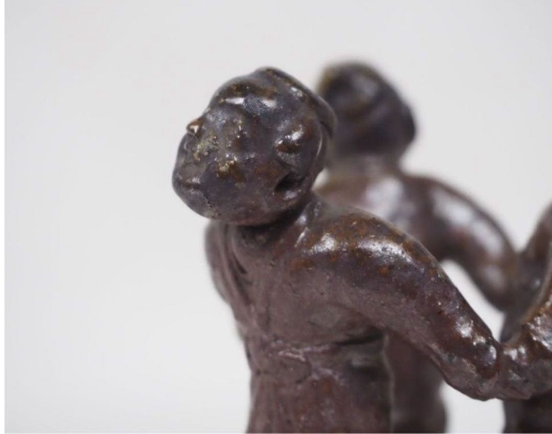 送料無料　時代物　備前焼　極上品唐子蓋置　茶道具　検/楽山紫砂九谷備前萩焼常滑