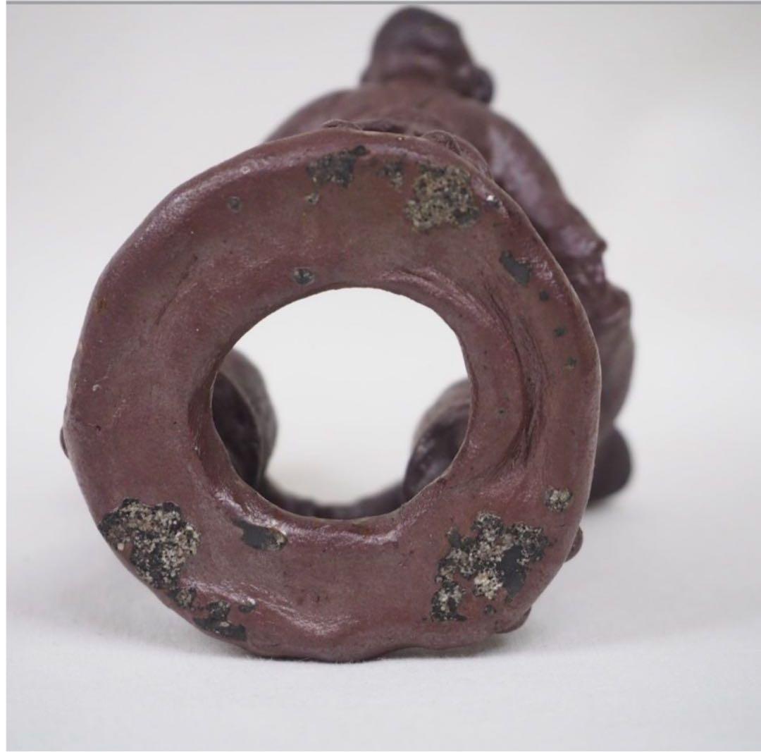 送料無料　時代物　備前焼　極上品唐子蓋置　茶道具　検/楽山紫砂九谷備前萩焼常滑