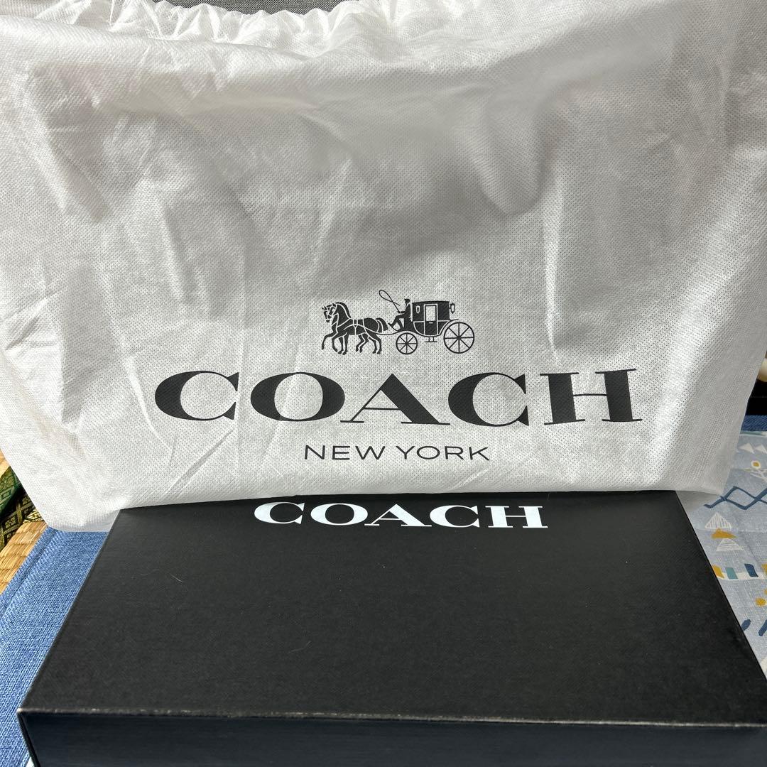 COACHブラックレザーブーティ サイドファスナー付き