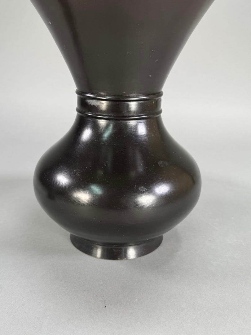 池坊　生け花　唐銅　花器　花瓶　華道具　高さ26.5cm 古流　未生流　龍生派