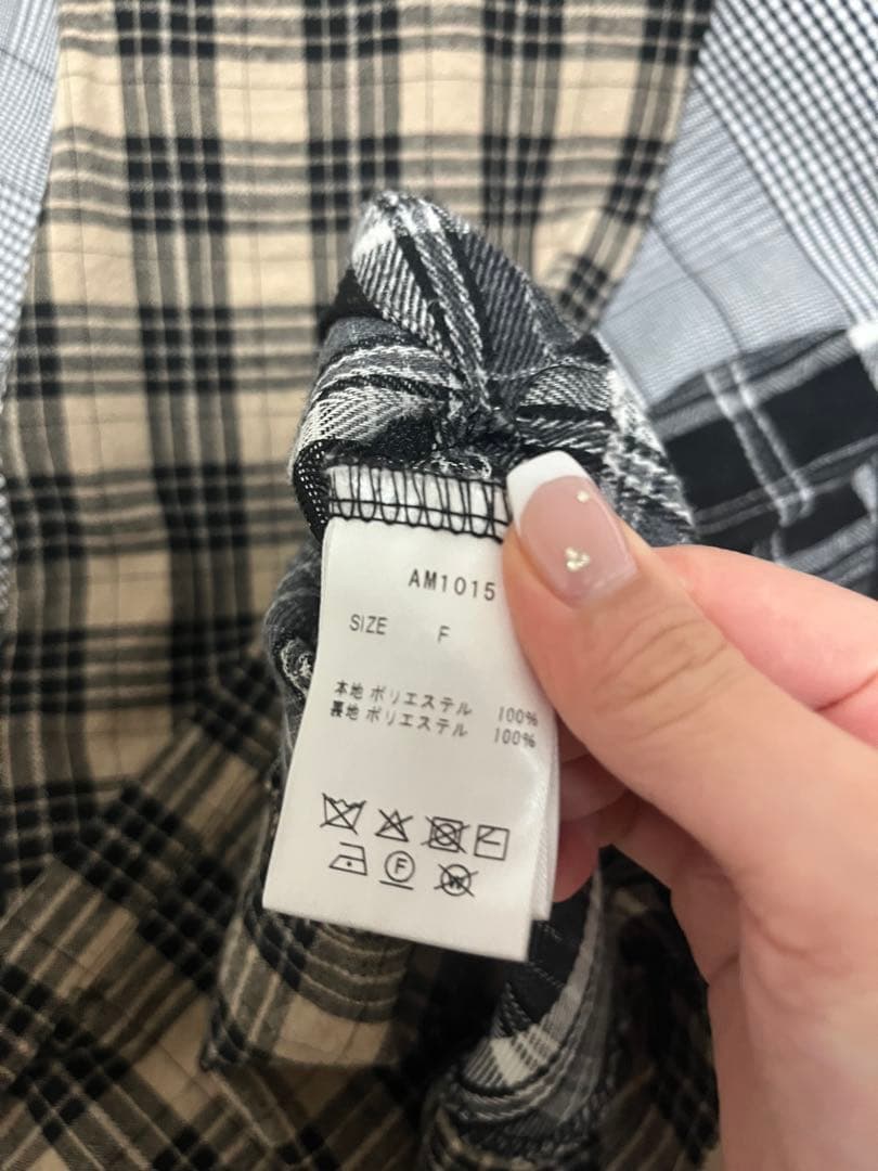 andmary khy check set ワンピース