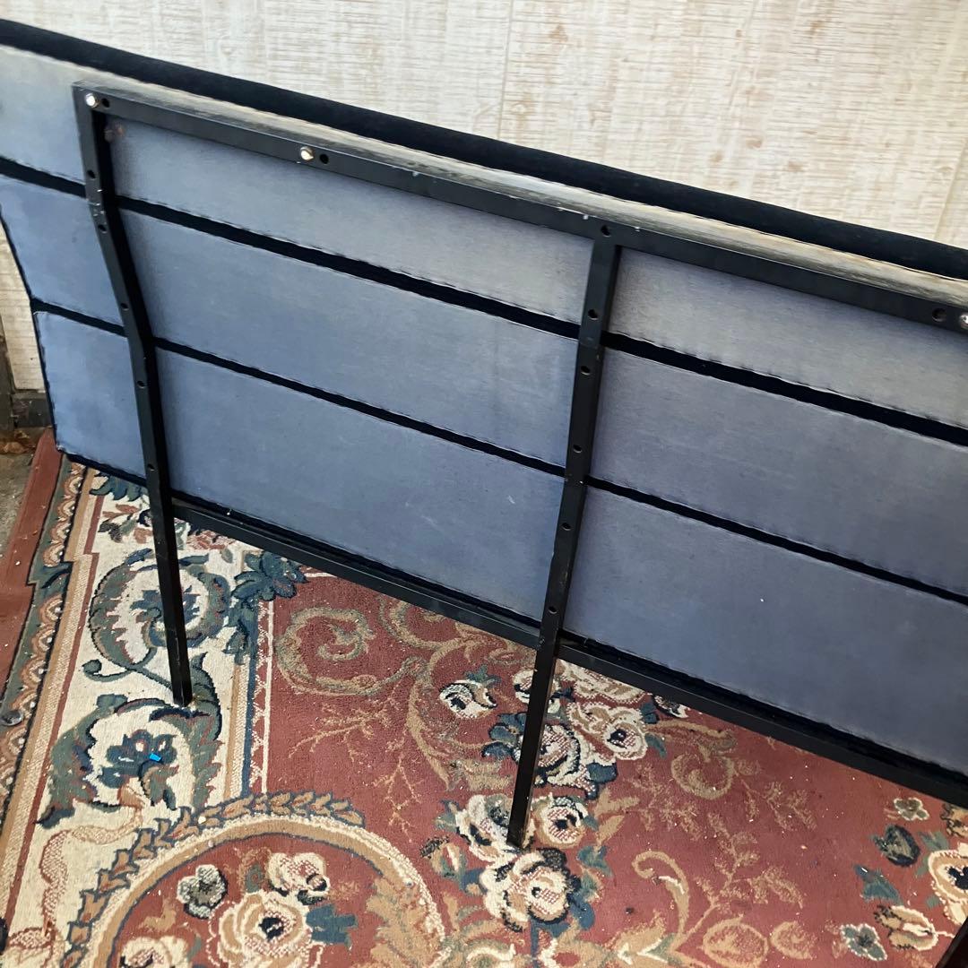 北欧レトロ ベロアソファ ロビーチェア 二人掛けソファー ビンテージ ブラック