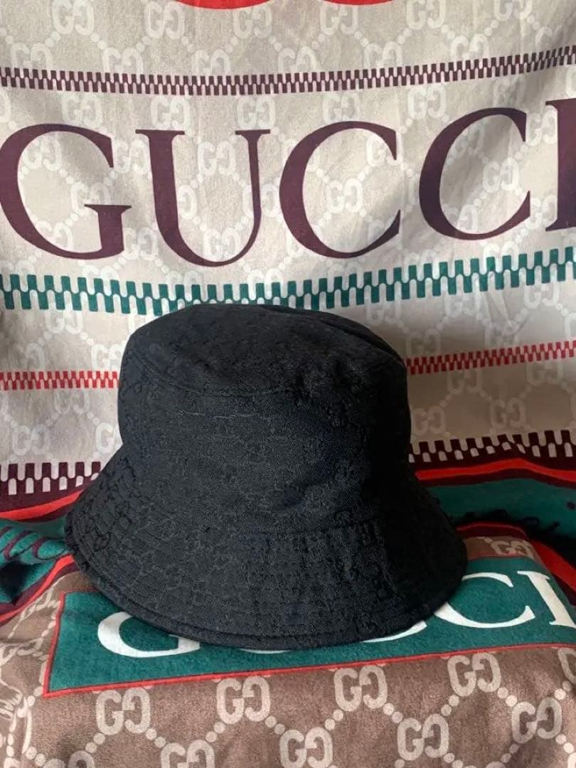✨GUCCIバケットハットBLACK sizeM✨ ✨サマー特価✨最終格安特価✨