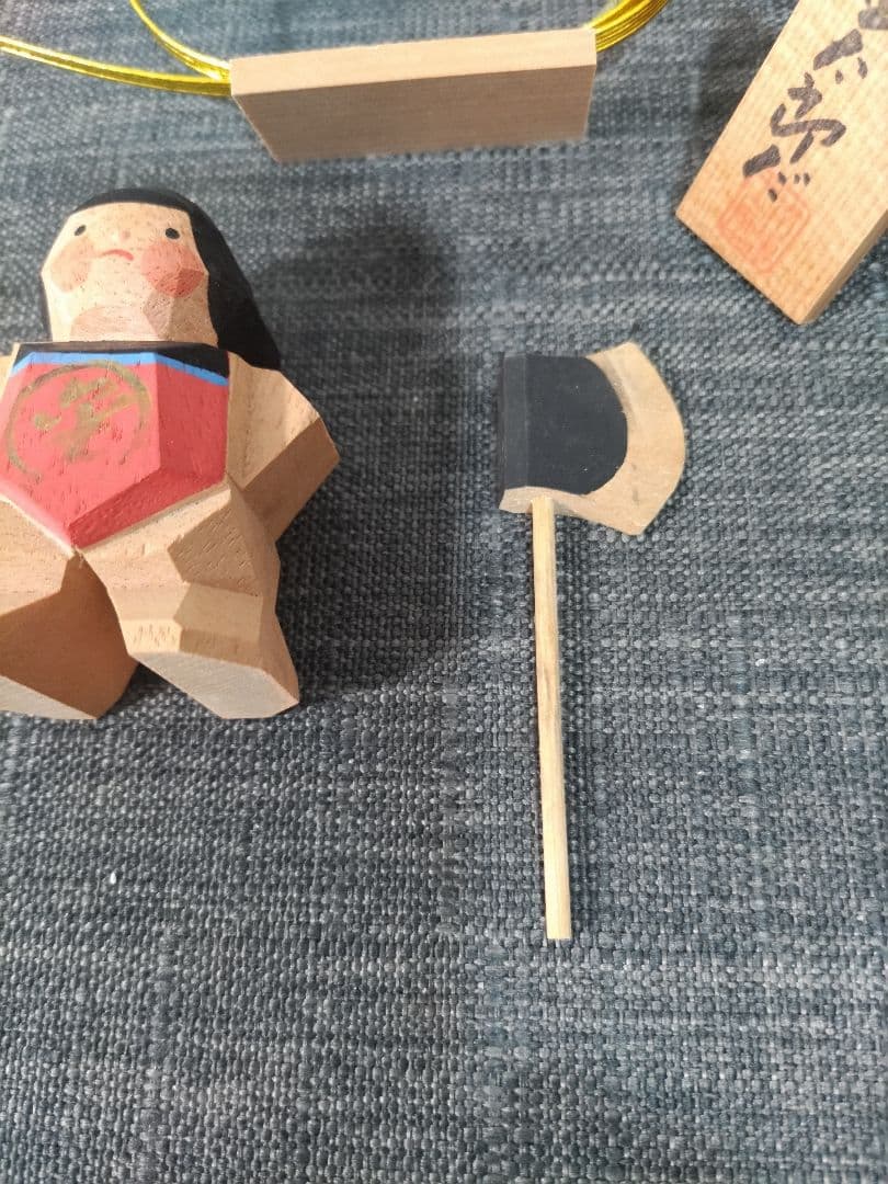 南雲工房　伊予一刀彫　皐月人形　五月人形　金太郎　木彫り　美品　工芸品　レア