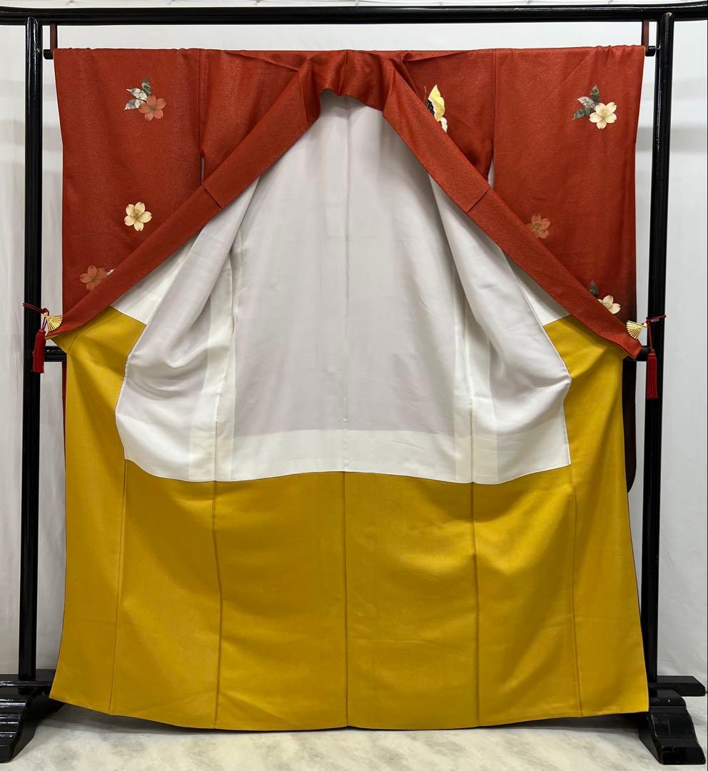 振り袖　フルセット　長襦袢付　成人式　金彩加工　ラメ入り　焼箔　長尺袋帯　712