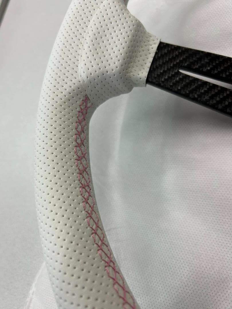 ステアリング ディープコーン ホワイト リアルカーボン 未使用 USDM JDM