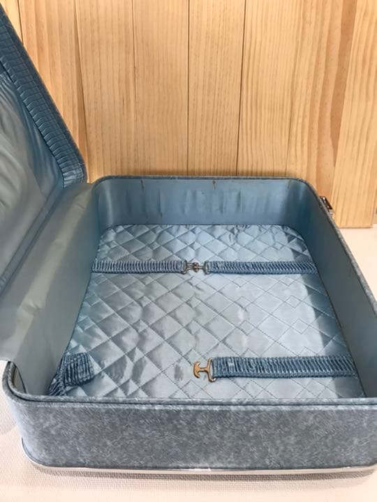 水色　レトロスーツケース