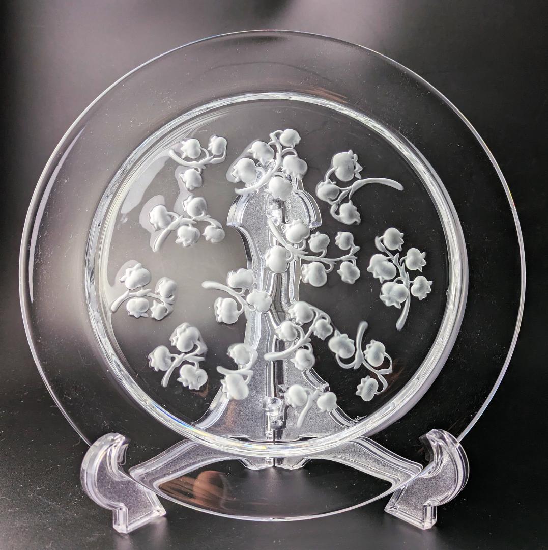 しゃたさん専用硝子にすずらんが遊ぶ★ラリック すずらん 21㎝ プレート 皿a