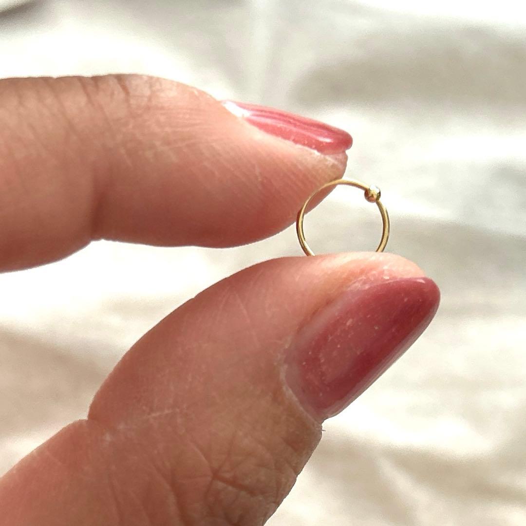 LANIE（ラニー）K18YG 極細フープ ボディピアス