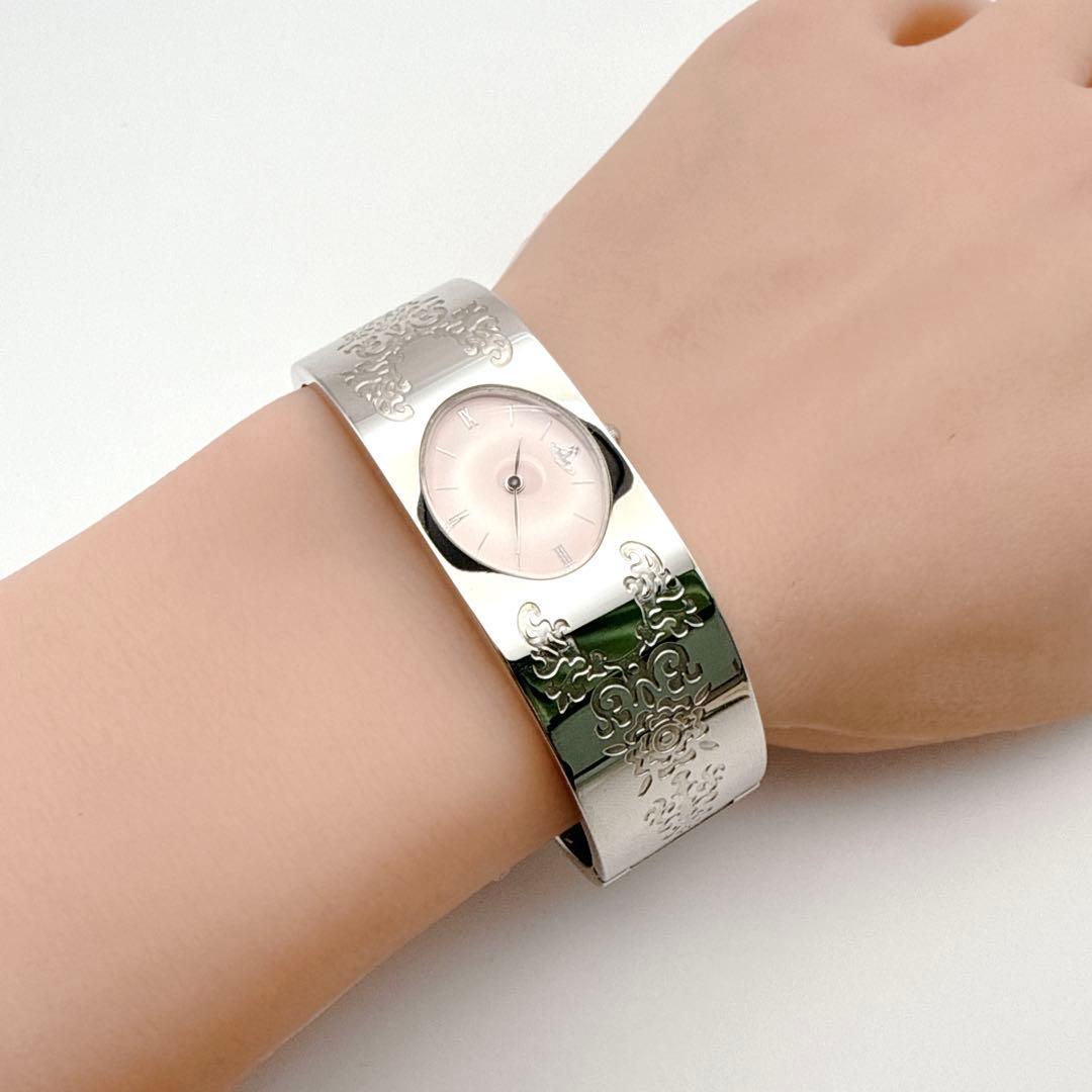 希少✨ Vivienne Westwood バングル ウォッチ ピンク トワレ柄