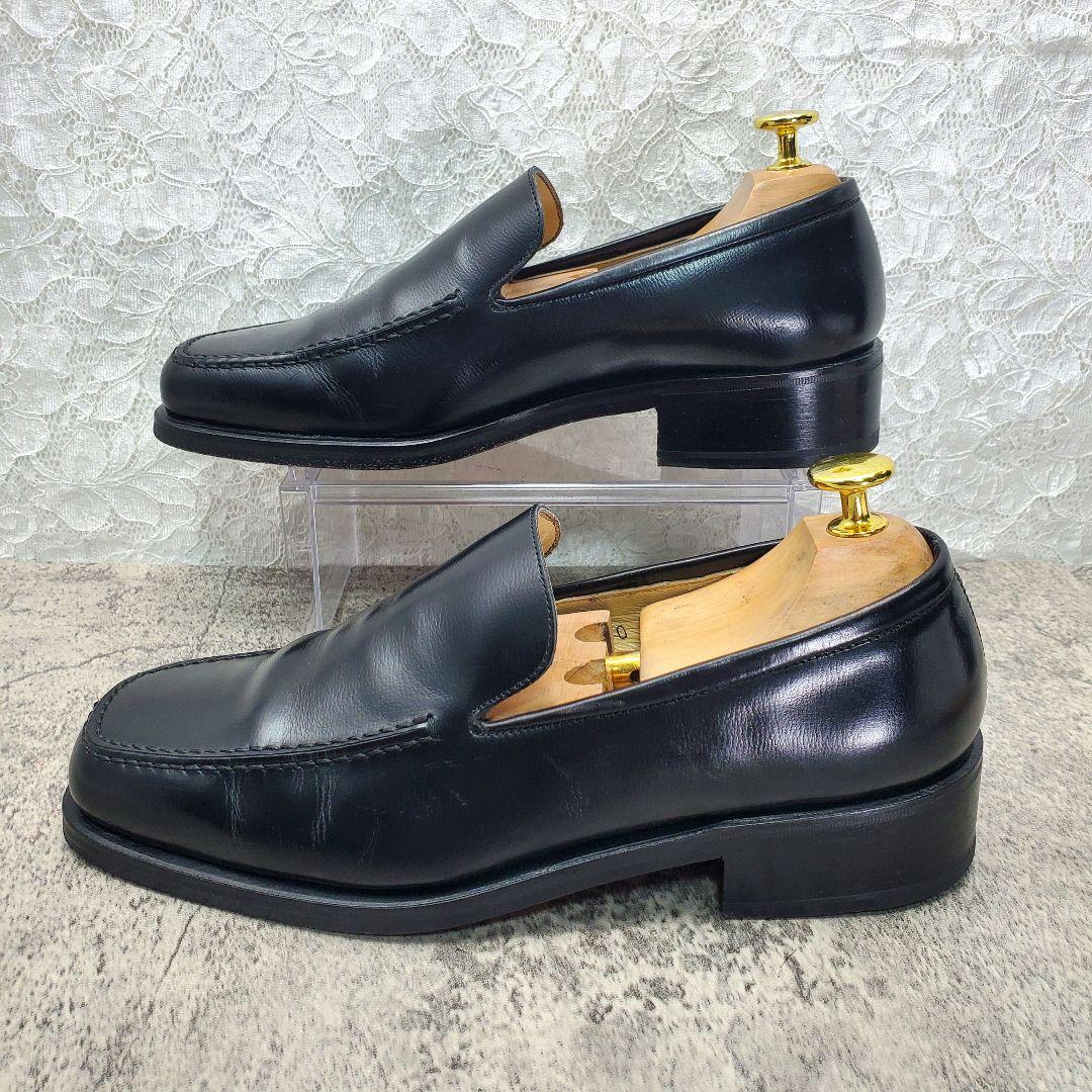 ✨グッチ✨スクエアトゥ ローファー レザー 黒 40E 25cm イタリア製