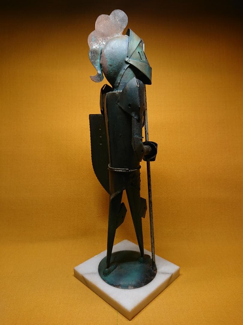 ビンテージ　騎士　金属　ヨーロッパ　置物　インテリア　工芸品　美術品　A3020