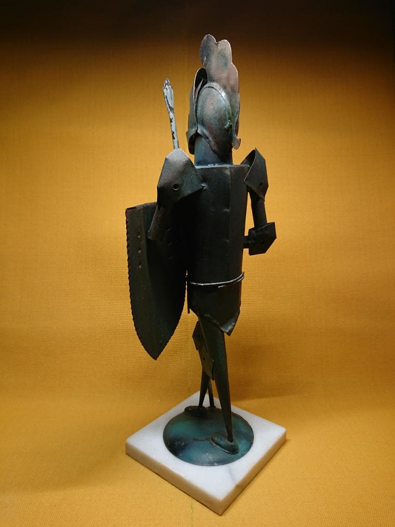 ビンテージ　騎士　金属　ヨーロッパ　置物　インテリア　工芸品　美術品　A3020