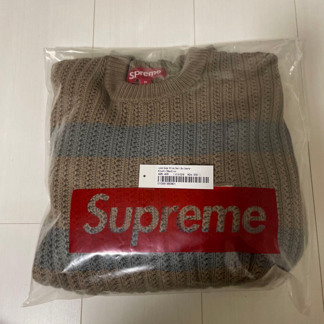 Supreme Loose Gauge Stripe Small Box カーキ