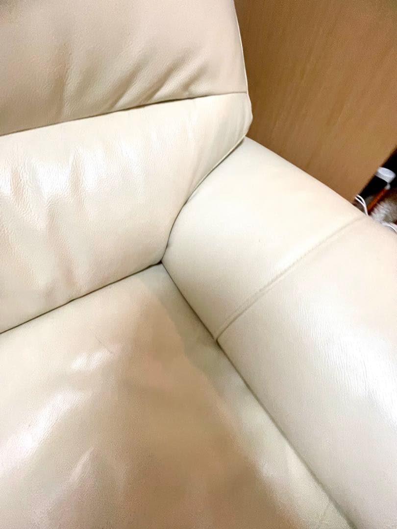 ソファ 合成皮革 白　ホワイト