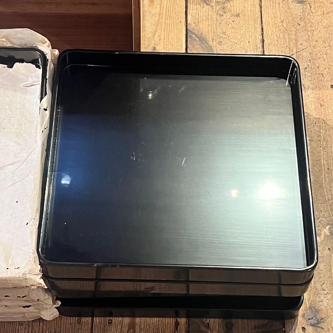 ① 輪島塗　御膳　10膳　黒漆縁金脚付膳　明治　漆器　能登　会席膳　お盆