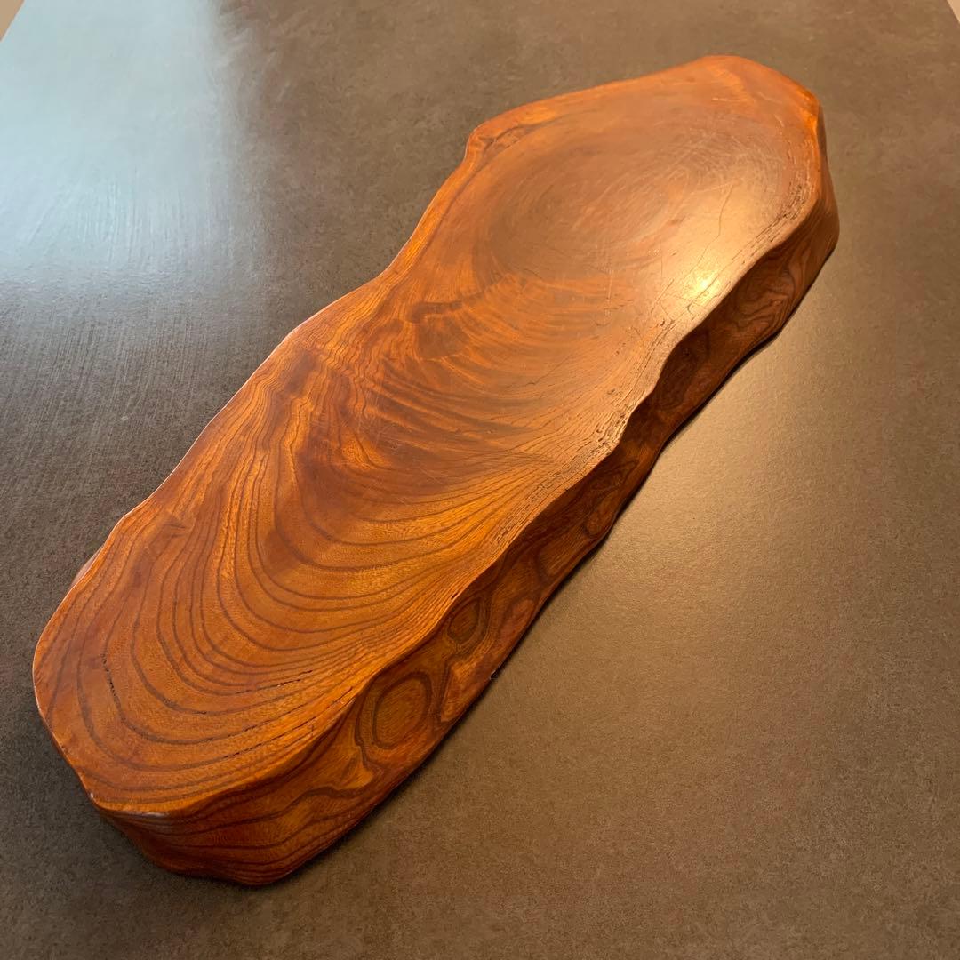 貴重な屋久杉の花台・敷台 美しい木目の一品