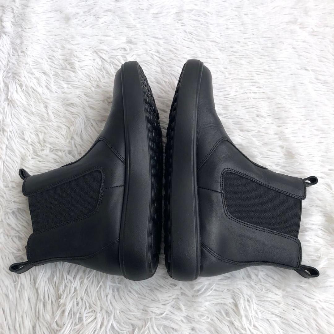 ブーツ 24.5 黒 ACHILLES SORBO アキレスソルボ サイドゴア