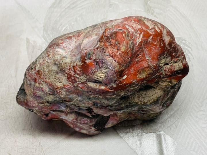 3709 佐渡錦紅石 佐渡赤玉石   3.86kg 水石 盆栽 盆石 鑑賞石