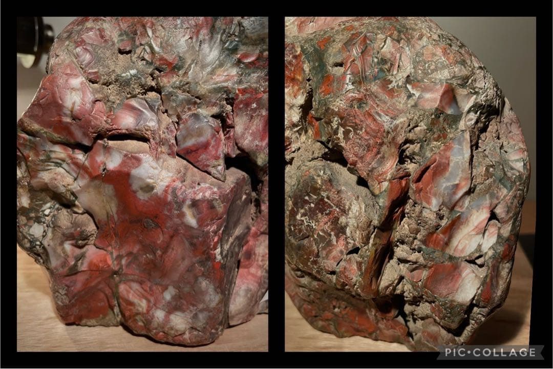 3709 佐渡錦紅石 佐渡赤玉石   3.86kg 水石 盆栽 盆石 鑑賞石