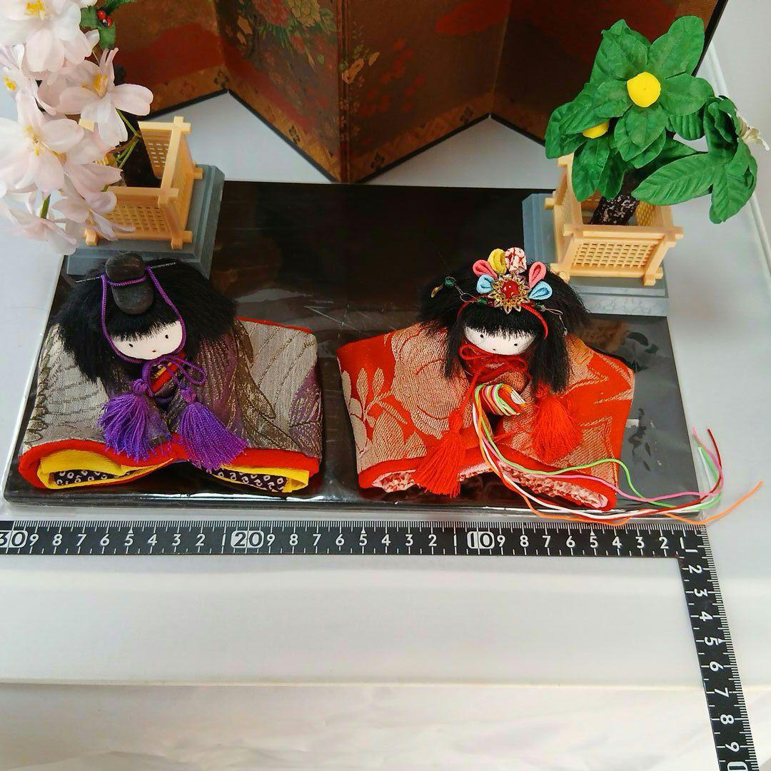 私の手作り/ひな祭り 雛人形セット/手作/古布ちりめん、帯