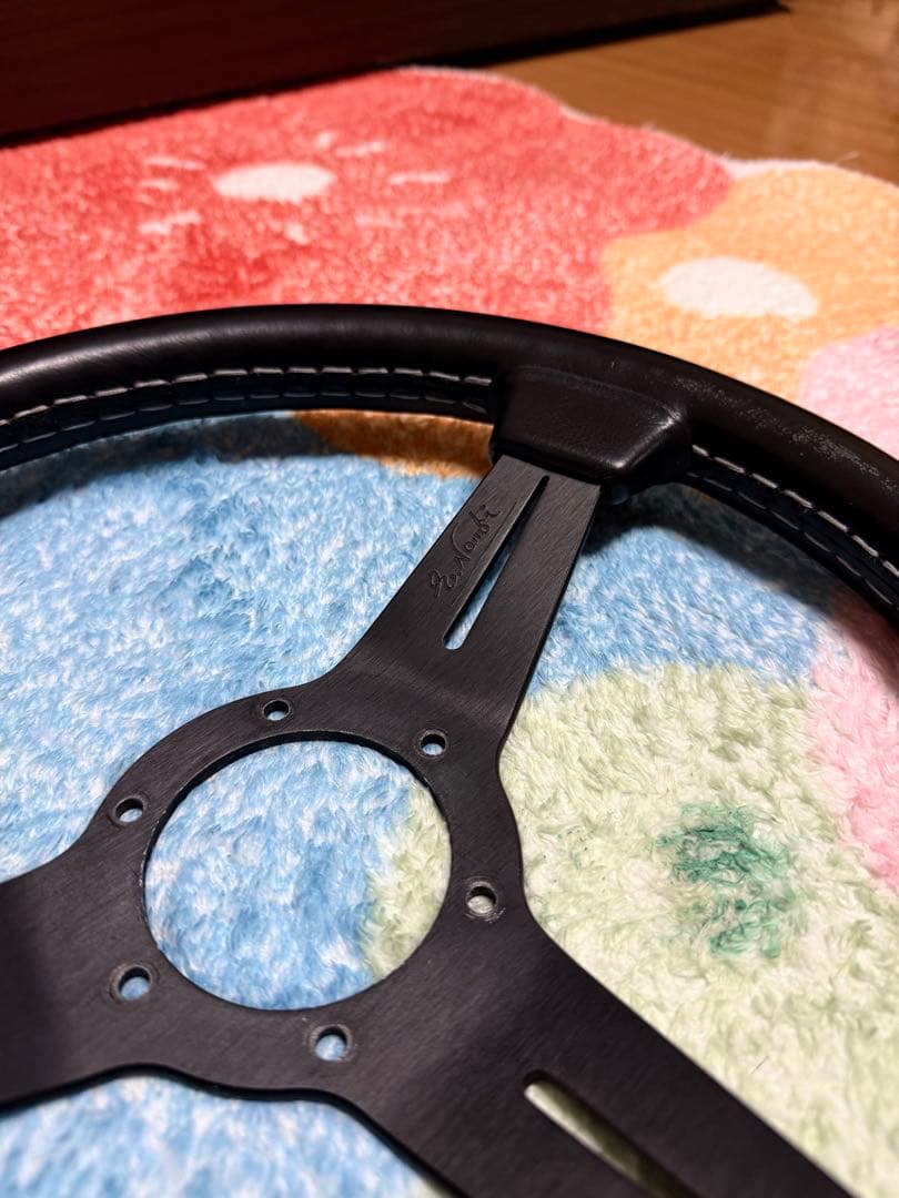 ブラック 3スポーク ステアリングホイール