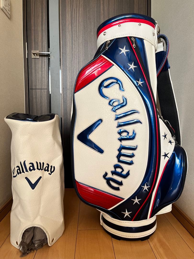 希少　良品キャロウェイ ベア カート型キャディバッグ 星柄 限定モデル レザー調