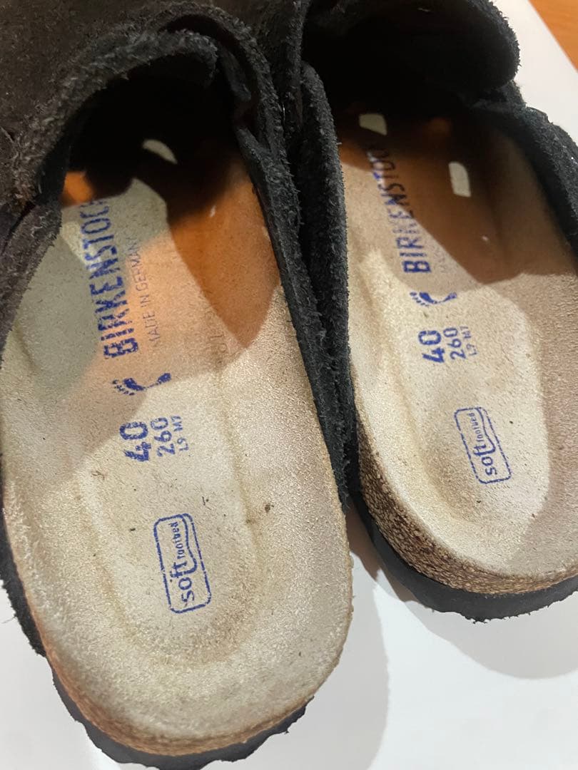 BIRKENSTOCK ブラック ボストン 40(26センチ)