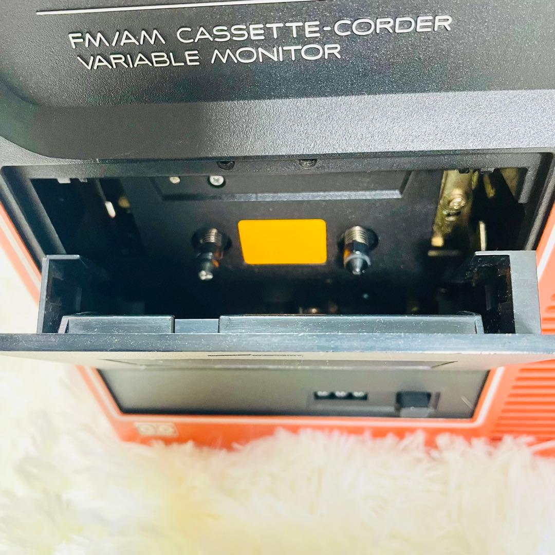 希少な美品　現状品　SONY CF-1600 ヴィンテージラジカセ　オレンジ